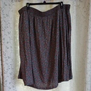 NWOT Croft & Barrow Floral Midi Skirt 3X